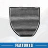 2pcs for Mercedes-Benz W204 W212 2128300318 Car Cabin Air Filter Cooling System