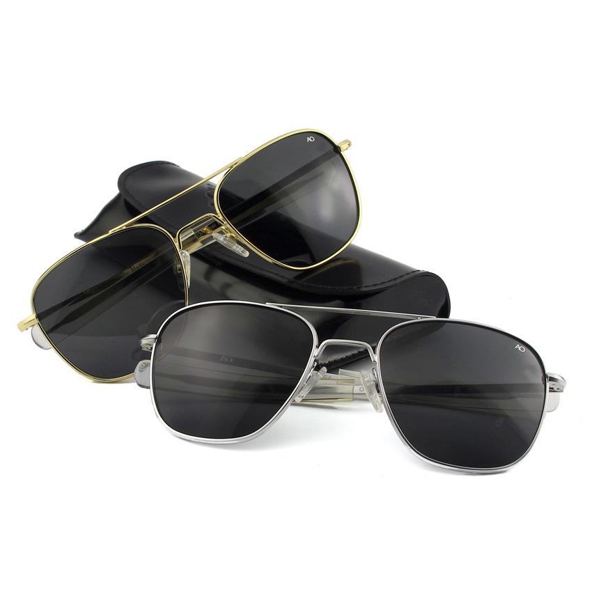 Aviator Polarized Classic Sunglasses with Anti-fall Tempered Glass and Inner Blue Film