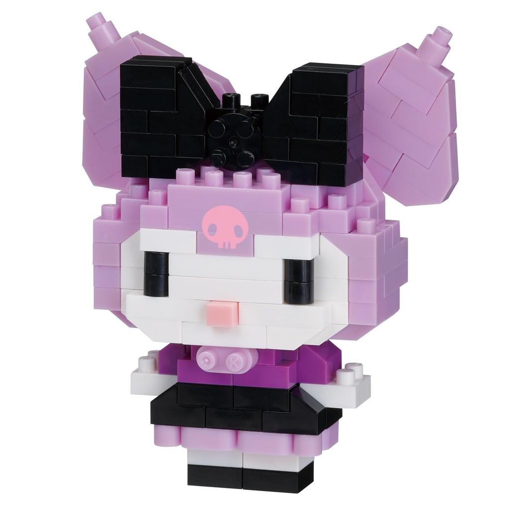 Kawada Nanoblock Kuromi Dress-Up Figure, NBCC_230, 3 x 10.5 x 18 cm, Ages 12 and Up, Interior Design, Hobby, NBCC_230