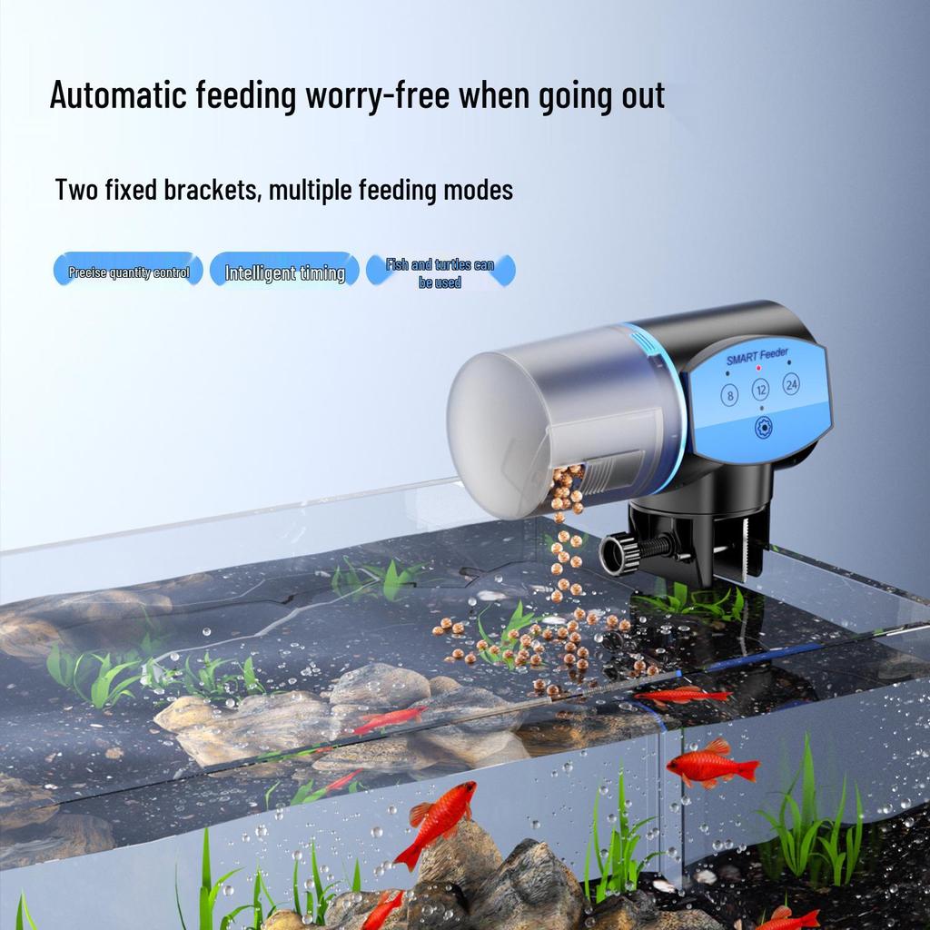 Smart Fish Tank Feeder: Large Capacity, Programmable Timer, Ideal for Aquariums, Koi, and Goldfish