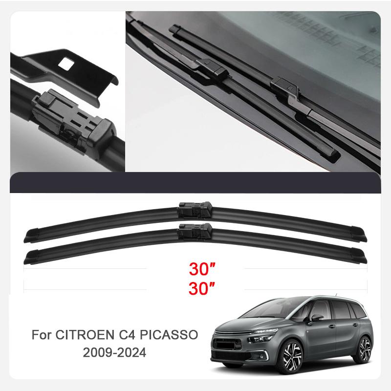 2PCS Car Blade Windshield Wiper For CITROEN C3 AIRCROSS C4 PICASSO C5X C5 AIRCROSS DS3 DS4 DS7 E-C4 E-C4X Windshield Rubber