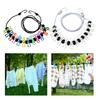 2PCS Compact Elastic Clothesline With Rubber Coated Hook And Clamps Flexible Drying Cord For Outdoor Indoor Use