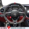 LUBTW1 Hand-Stitched genuine leather suede car Steering Wheel Cover For Alfa Romeo Stelvio Giulia 2020-2022 car Interior accessories