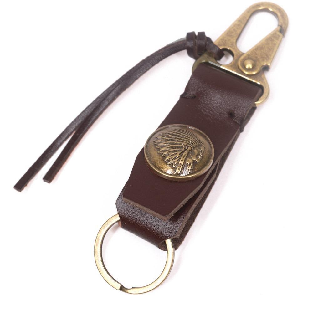Cowhide Retro Key Holder Handmade Car Keychian Genuine Leather Keychain  Keys Organizer