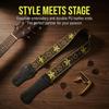 Personalized Unisex Leather Guitar Strap for Acoustic, Electric & Folk Instruments