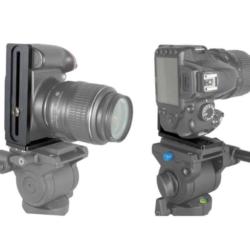 L Shape Camera Quick Release Plate Aluminum Tripod Mount Vertical Grip Holder