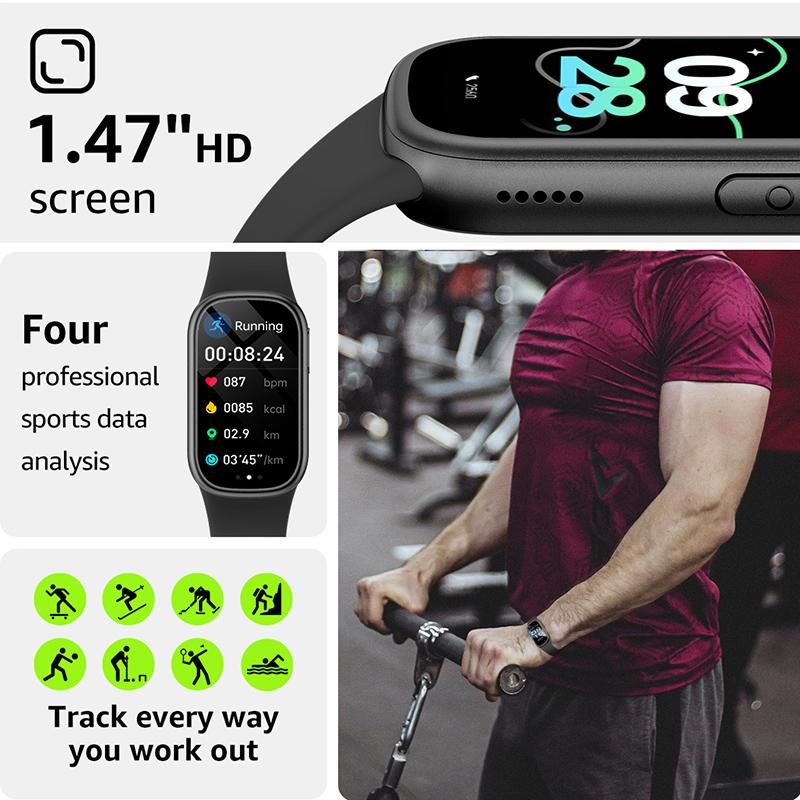 SCIONE Bluetooth Smart Watch Step Counting Sleep Health Monitoring Sports Bracelet