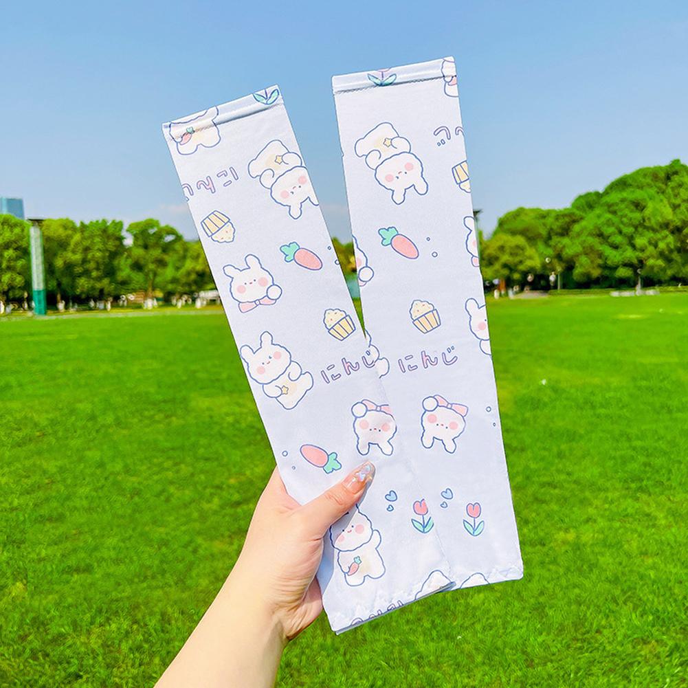 

Летние детские солнцезащитные рукава Милые мультяшные животные Уличные солнцезащитные Дышащие рукава из ледяного шелка Рукава для рук 05