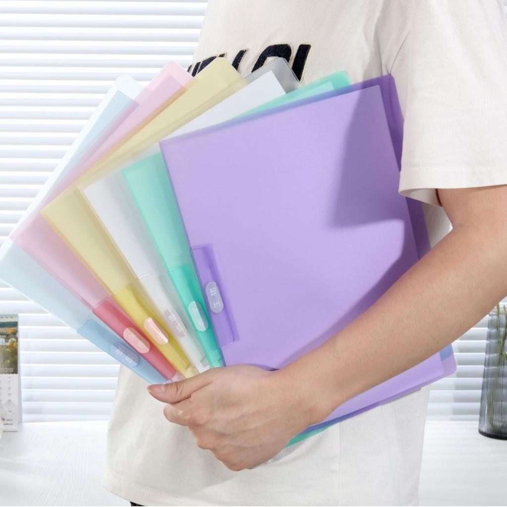 Side Buckle A4 File Folder Document Display Book Test Paper Organizer Office Folder File Bag Office School Stationery Supplies