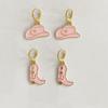 Pinkdudu Vintage Cowboy Hat Zinc Alloy Drop Earring Cute Glass Dripping Boots Hoop Earring Simple Trendy Earring PD2228