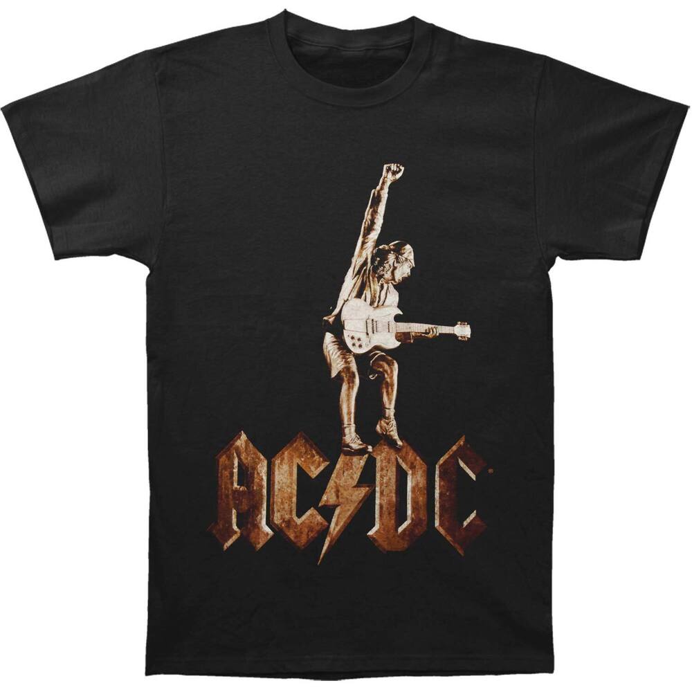 

Черная футболка унисекс AC/DC Angus Statue