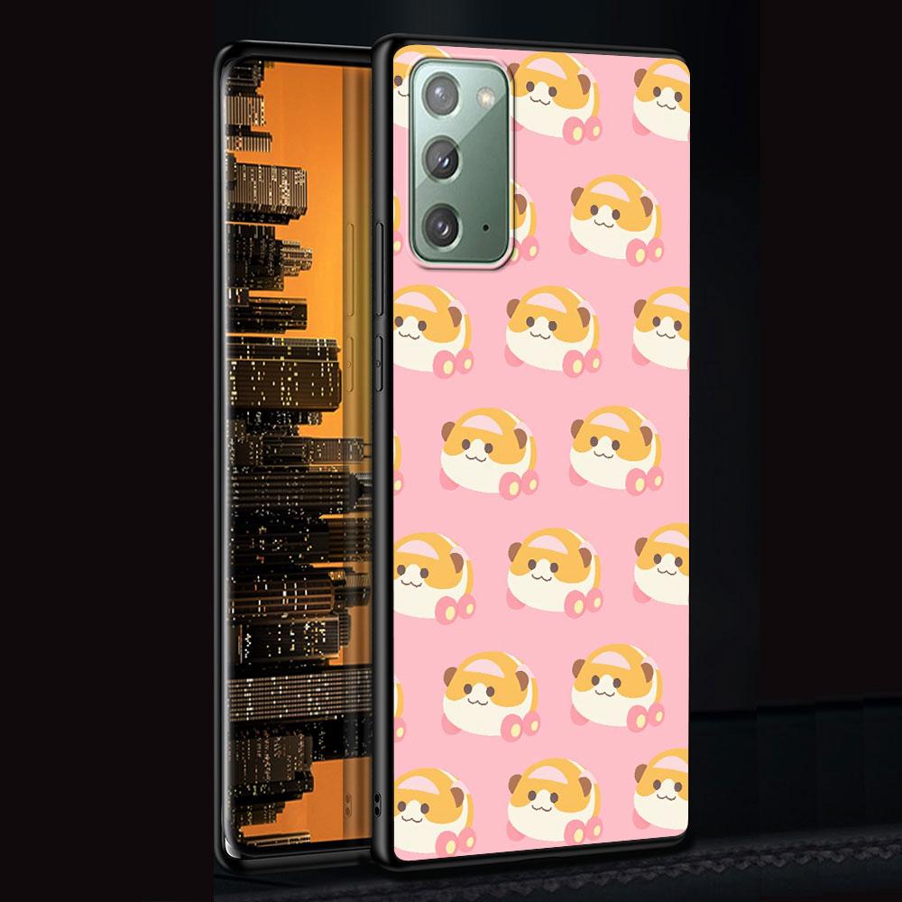 PUI PUI MOLCAR Cute Case for Samsung Galaxy Note 20 Ultra 8 10 Lite 9 TPU Phone Cover Note 10 Plus Black Soft Shell Funda Capa