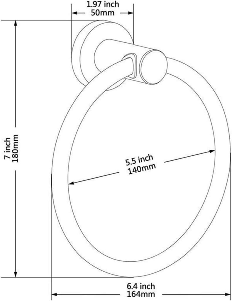 Wandmontierter offener Handtuchring, Dekorative Handtuchaufhängung, Edelstahl-Design, Badezimmerzubehör für Handtücher und Waschlappen