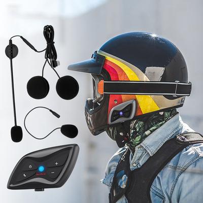 Motocyklový interkom T2 IP65 Vodotesný HiFi zvuk Dlhá výdrž Bluetooth kompatibilný s 5.1-kanálovou motocyklovou prilbou Headset pre cyklistiku