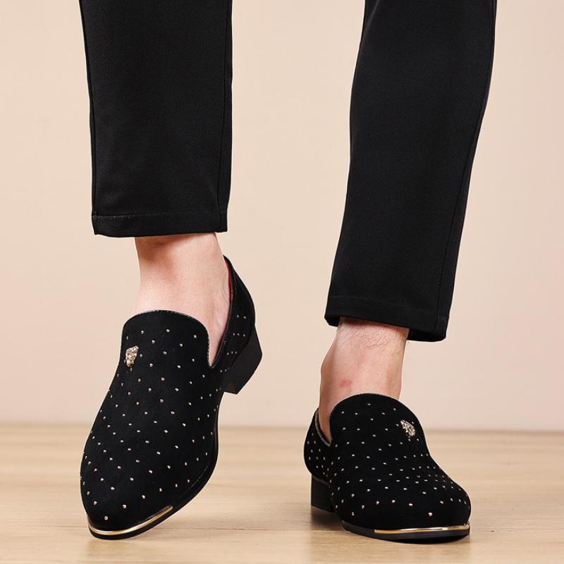 Fashion Luxury Men Dress Shoes Suede Men Comfortable Casual Shoes Elegant Loafers Designer Business Leather Shoes for Men