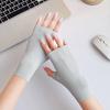 UV Protection Gloves, Ultra Thin Fingerless Sun Protection Gloves, Ice Silk Cooling Summer Gloves for Women Driving Commuting