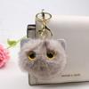 Black Cat Faux Fur Keychain: Cute Plush Charms for Backpack or Bag