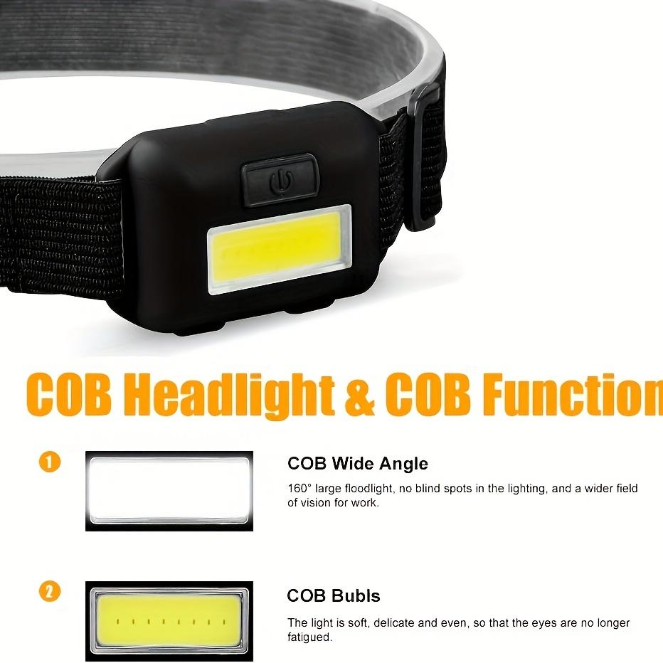1PC COB Headlamp Waterproof Using AAA Battery Excluding Batteries Portable Outdoor Mountaineering Night Riding Fishing Headlight