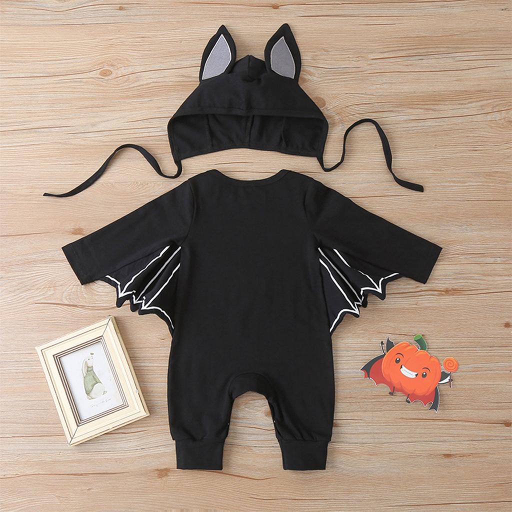 Infant Baby Kids Boys Girls Rumper Set Romper + Hat Imp Halloween