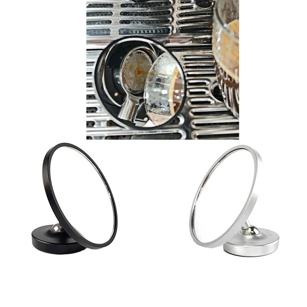 Magnetic Mirror Espresso Lens Espresso Shot Mirror Rotating Coffee Extraction Mirror for Coffee Machine Observation