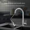 304 Edelstahl Küchenarmatur Einloch Ausziehbarer Auslauf Küchenspüle Mischbatterie Strahl Sprühkopf 360 Grad Drehung Armatur