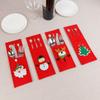 Christmas Cutlery Holders Knifes And Forks Bag Decorative Tableware Holders For Christmas Decoration Silverware Holder Pockets Set