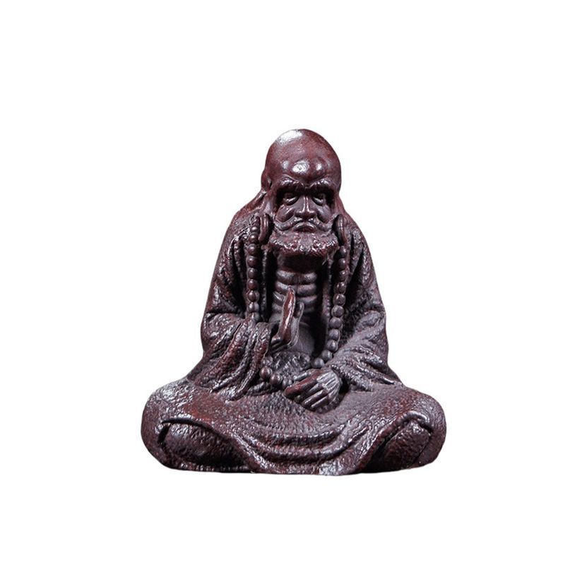 

Yixing Purple Clay Bodhidharma Tea Pet Vintage Tea Sculpture Tea Figurine Play Toys Tea Statue Ornaments Tea Ceremony Supplies