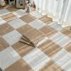 12Pcs Winter Hot Selling Interlocking Mat 30x30CM Plush Splicing Carpet Bedside Mat for Bedroom All-Season Soundproof and Warm