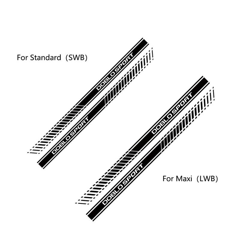 For Fiat Doblo Cargo Maxi Camper Van Car Door Stickers Sport Stripes Graphics Styling Vinyl Decor Decals Auto Tuning Accessories