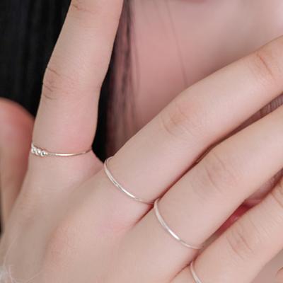 POSTLUDE [4SET/SILVER] TINY 3BALL RING SET (2colors)