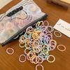 100Pcs/Lot Cute Girls Hair Accessories Rubber Hair Bands Fashion Colorful Elastic Hair Ties Rubber Bands Daily Festival Gifts