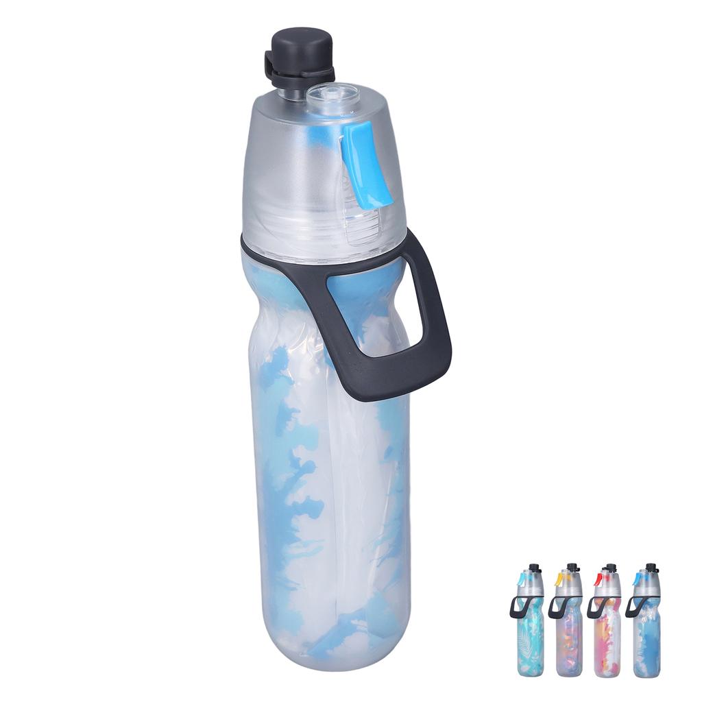 PE Misting Water Bottle Spray Mist Sports Water Bottle Reusable Cooling Drinking Bottle with Double