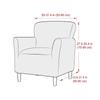 Nordic Leaves Jacquard Club Sofa Cover Living Room Elastic Tub Armchair Cover Stretch Single Sofa Slipcover Bar Counter Hotel
