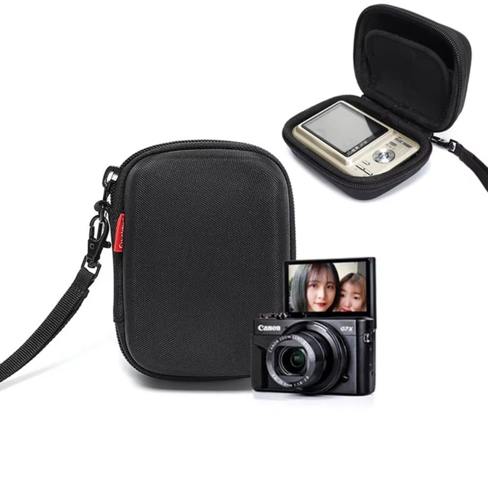 Zipper Pouch Digital Camera Bag Hard Case Camera Carrying Case  Charging Cable
