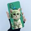 For Infinix Hot 10 Lite Smart 5 Hot 11 G37 10S 10T 10i Case Lovely Cartoon Cat Liquid Silicone Soft Shockproof Back Cover Capa