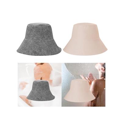 Bonnet de Sauna en Feutre Chapeau de Bain Chapeau de Sauna Diamètre 15,5cm Durable Bonne Absorption d'Eau Lavage à la Main Recommandé Portable pour Hommes Femmes