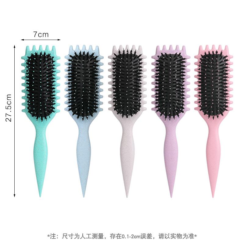 Curls Define Styling Brush Boar Bristle Detangling Hair Brush Tangled Hair Comb Shaping Defining Curls Barber Salon Styling Tool