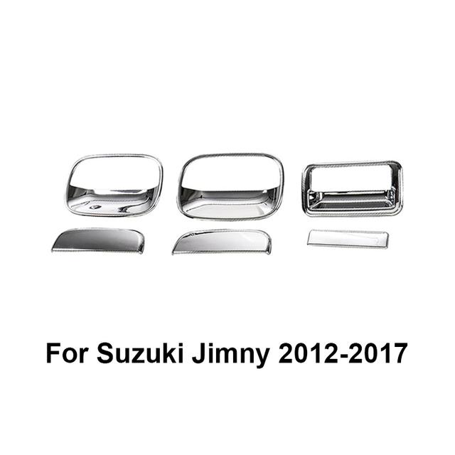 Car Exterior Front Side Door Rear Tail Door Handle Bowl Decoration Cover Stickers for Suzuki Jimny 2007-2017 Car Styling
