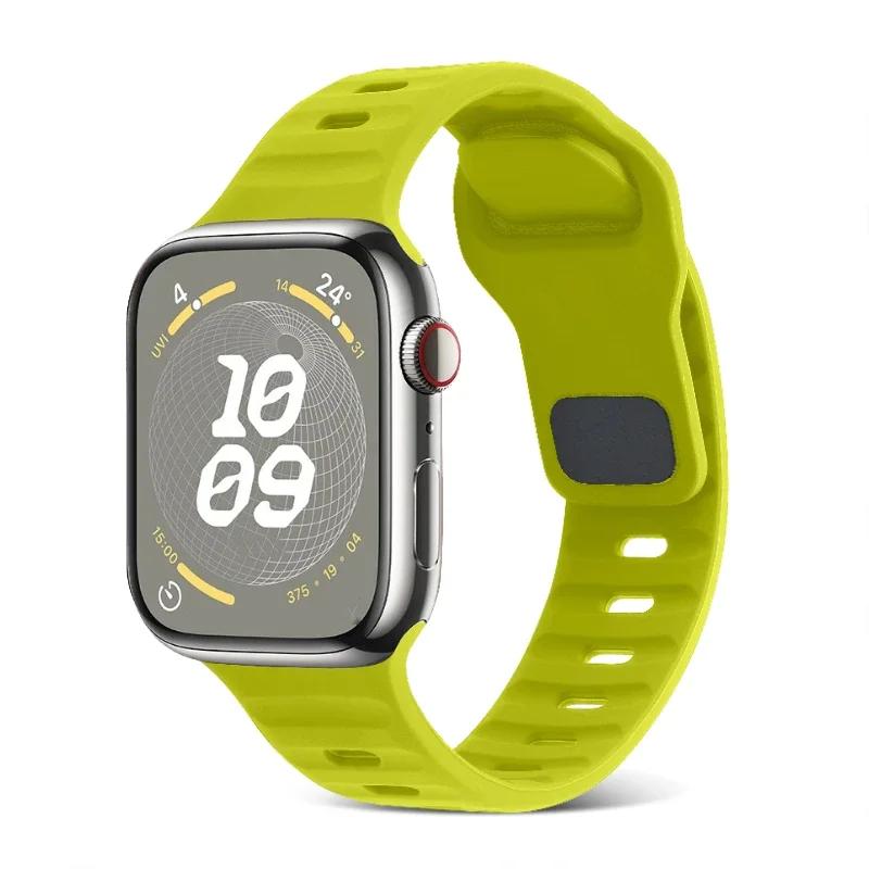Soft Silicone Strap For Apple Watch Ultra 3/2 Band 49mm Serise 9 8 7 45mm 41mm Sport Bracelet Wristband iWatch 11 10 46mm 42mm