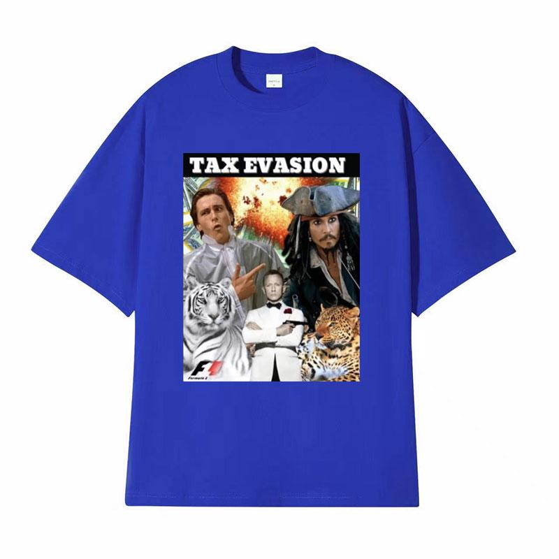 Tax Evasion Sigma Grindset Tiger Bond Funny Meme T Shirts Unisex Women Casual 100 Cotton Tshirt Retro Fashion T Shirt Streetwear