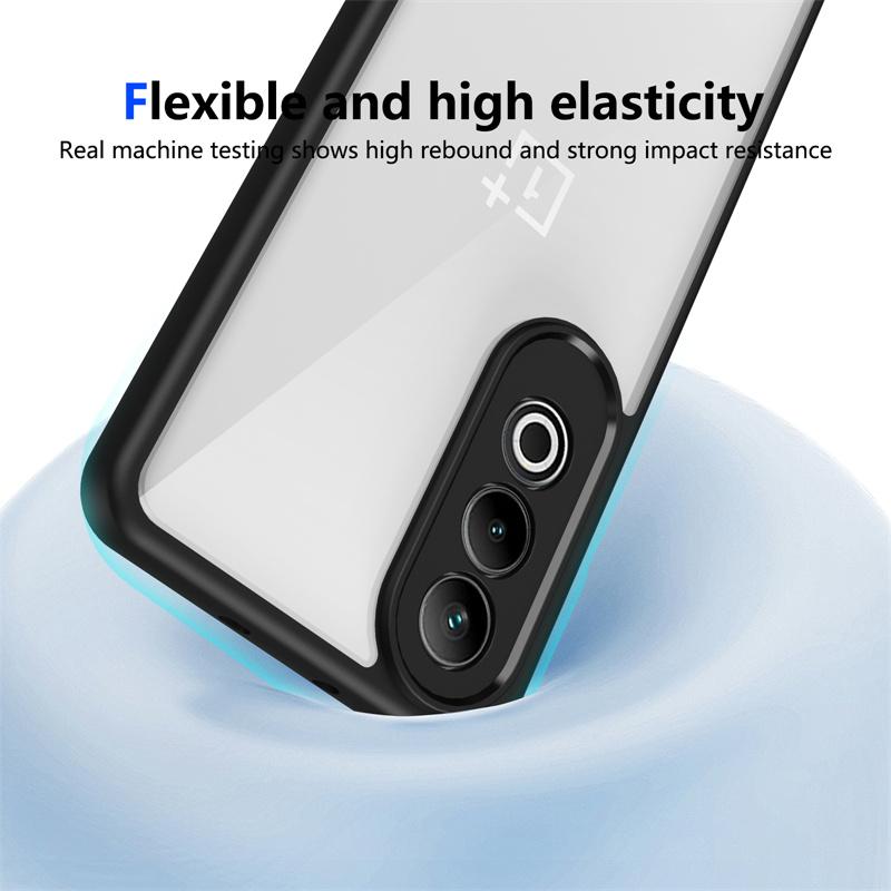 OnePlus Nord 4 CPH2663 Case Plating Silicone Bumper Shockproof Clear Back Cover Hard Phone Case for OnePlus Nord 4 Nord4 CPH2663