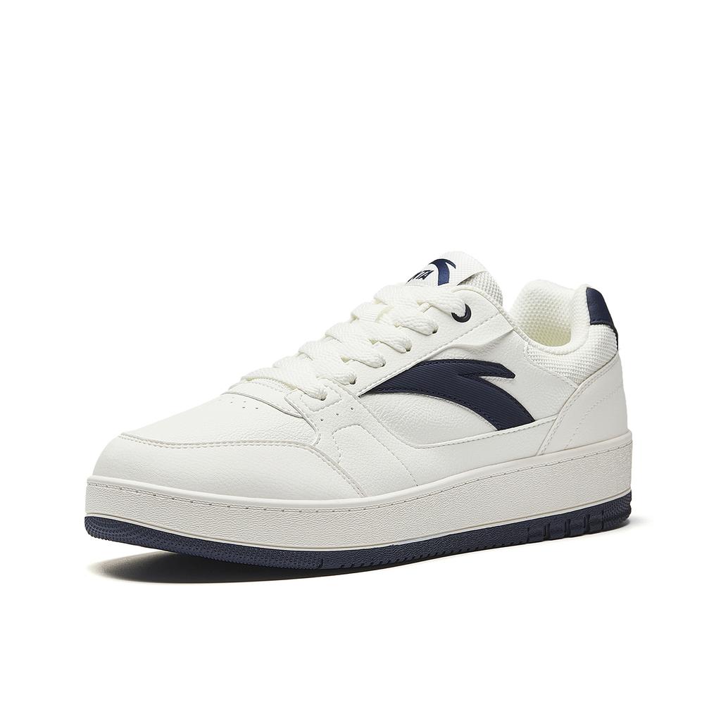 Anta First Year Abrasion Resistant Breathable Low Top Skateboard Shoes Men's Ivory White/navy Black 912548068-7