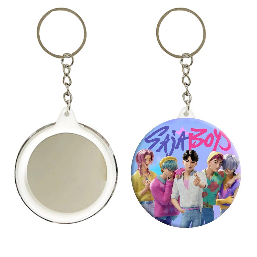Boys Anime Pendant Keychain Holder Car Keychain Mobile Phone Bag Pendant Cute Kawaii