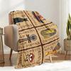 1PC Ancient Egyptian murals, Vikings, Anubis blanket, all season lightweight home office outdoor nap multifunctional blanket
