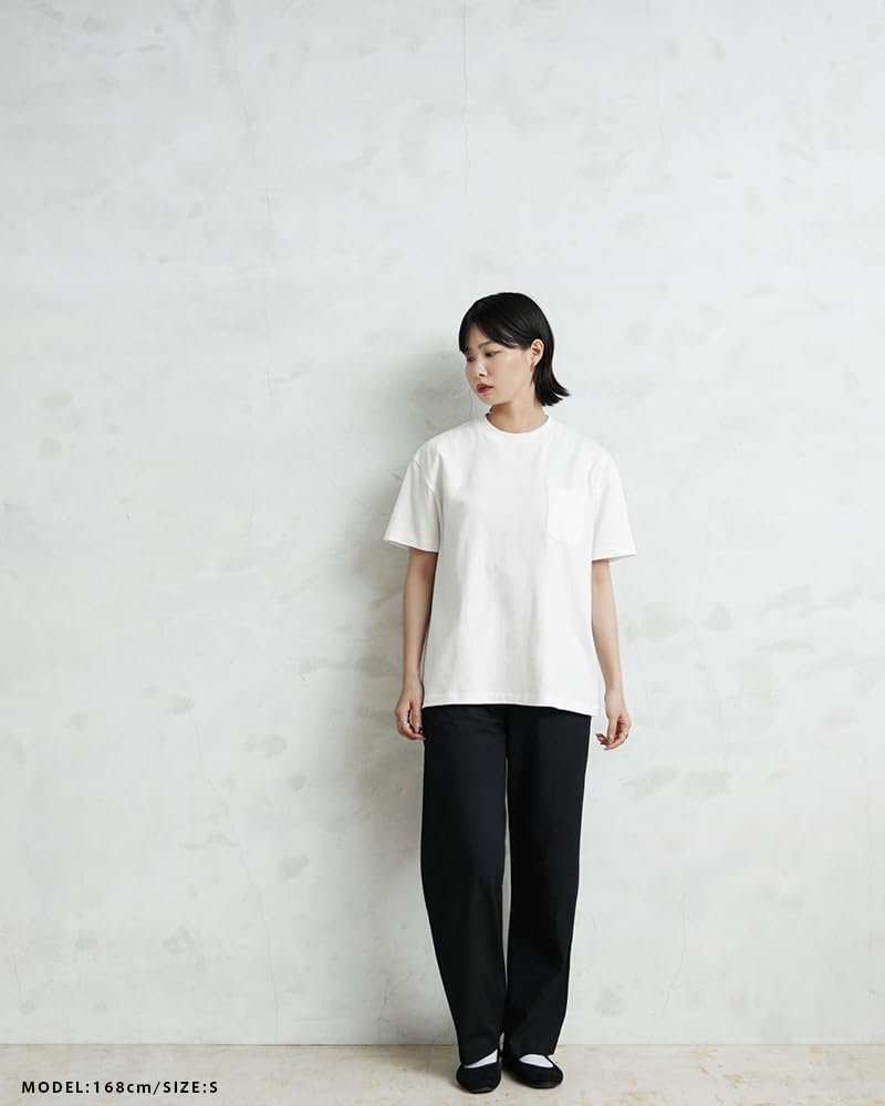 WAIPER Crew Neck Short Sleeve Pocket Made In Japan 1-Pack T-Shirt, [WP1110] (JP, Alphabet, XL, Black)