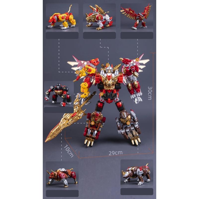 Arrive Transformation Toys Predaking Action Figure Classic Dinosaur Robot Devastator Model Kids Gift NEW YUEXING G1 KO NO BOX Poseable Articulated