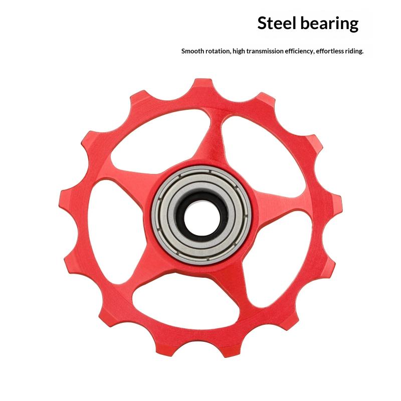 Aluminum Alloy 11T 13T Bicycle Rear Derailleur Guide Wheel Bearing Pulley Rear Derailleur Pulley Road Bike Roller