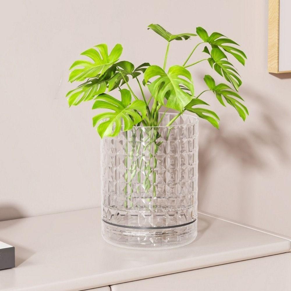 Self-Adhesive Wall Mounted Planter Plastic Wall Hanging Vase Hydroponic Wall Planter  For Home