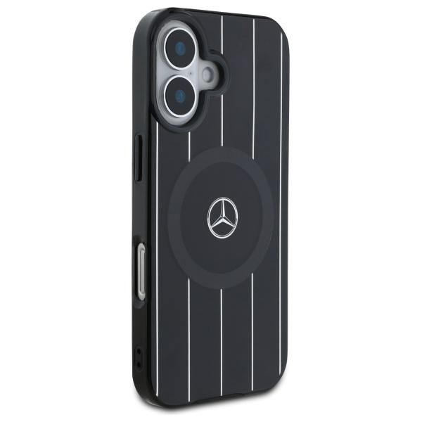 Mercedes Mehmp16S23Hrsk Iphone 16 6.1   Czarny/Black Hardcase Mb Double Layer Crossed Lines Magsafe