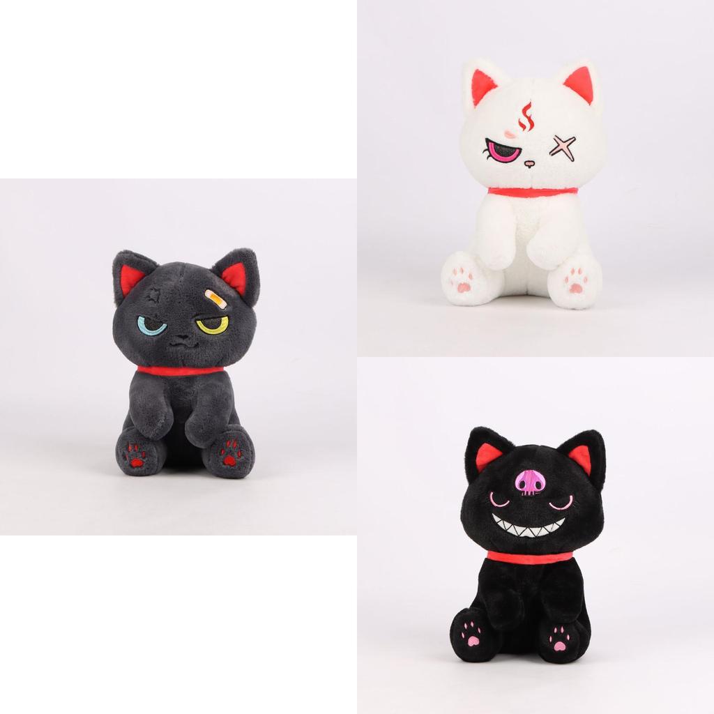Halloween Pirate Cat Plush Toy Dark Style Pillow Surrounding Stuffed Animal